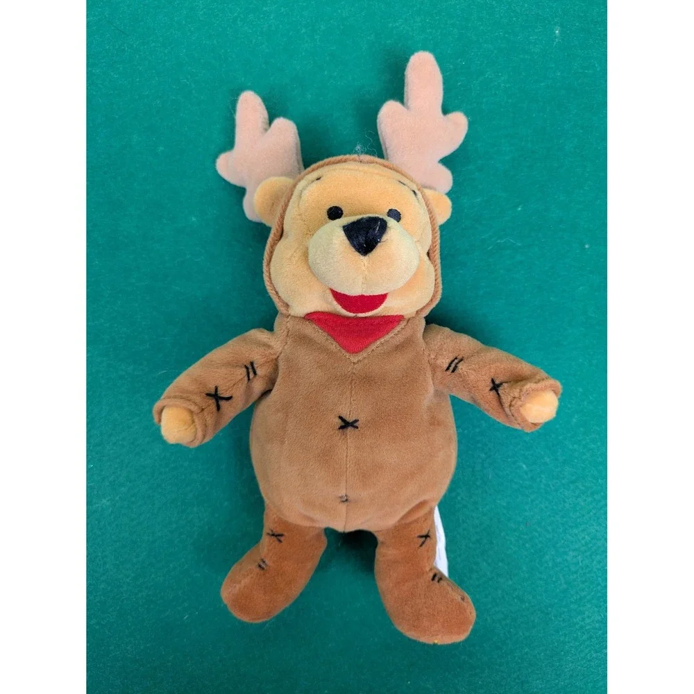Disney Store Winnie the Pooh Reindeer Plush Christmas Vintage‎ 1999 Holiday 9 in